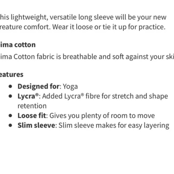 Lululemon to the point long sleeve - Picture 9 of 9